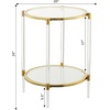 image:imageConvenience Concepts Royal Crest 2 Tier Acrylic Glass End Table GlassGoldGlassGold