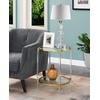 image:imageConvenience Concepts Royal Crest 2 Tier Acrylic Glass End Table GlassGoldGlassGold