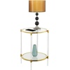 image:imageConvenience Concepts Royal Crest 2 Tier Acrylic Glass End Table GlassGoldGlassGold