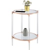 image:imageConvenience Concepts Royal Crest 2 Tier Acrylic Glass End Table GlassGoldRose GoldGlass