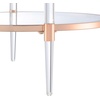 image:imageConvenience Concepts Royal Crest 2 Tier Acrylic Glass End Table GlassGoldRose GoldGlass