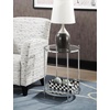 image:imageConvenience Concepts Royal Crest 2 Tier Round End Table Clear Glass  ChromeGlassChrome