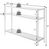 image:imageConvenience Concepts Royal Crest Glass Console Hall Table 42  3 Tier Modern Contemporary Narrow Display Accent with Storage Shelves for Living Room Entryway Hallway amp Bedroom ChromeClear Glass  Gold