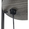 image:imageConvenience Concepts Simon Chairside End Table with USB Ports 2375  3Tier Oval Side Table for Family Room Modern Shelves for Display in Living Room with Charging Station Weathered Gray BlackWeathered GrayBlack
