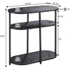 image:imageConvenience Concepts Simon Chairside End Table with USB Ports 2375  3Tier Oval Side Table for Family Room Modern Shelves for Display in Living Room with Charging Station Weathered Gray BlackWeathered GrayBlack