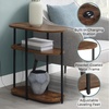 image:imageConvenience Concepts Simon Chairside End Table with USB Ports 2375  3Tier Oval Side Table for Family Room Modern Shelves for Display in Living Room with Charging Station Weathered Gray BlackBarnwoodBlack