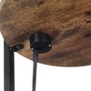 image:imageConvenience Concepts Simon Chairside End Table with USB Ports 2375  3Tier Oval Side Table for Family Room Modern Shelves for Display in Living Room with Charging Station Weathered Gray BlackBarnwoodBlack