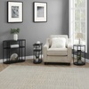 image:imageConvenience Concepts Simon Chairside End Table with USB Ports 2375  3Tier Oval Side Table for Family Room Modern Shelves for Display in Living Room with Charging Station Weathered Gray BlackBlack
