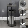 image:imageConvenience Concepts Simon Chairside End Table with USB Ports 2375  3Tier Oval Side Table for Family Room Modern Shelves for Display in Living Room with Charging Station Weathered Gray BlackWeathered GrayBlack