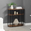 image:imageConvenience Concepts Simon Oval Hall Table 2375  3Tier Oval Entryway Table for Family Room Modern Storage Shelves for Display in Living Room Barnwood BlackBarnwoodBlack