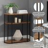 image:imageConvenience Concepts Simon Oval Hall Table 2375  3Tier Oval Entryway Table for Family Room Modern Storage Shelves for Display in Living Room Barnwood BlackBarnwoodBlack
