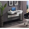 image:imageConvenience Concepts SoHo 1 Drawer Glass 36 inch Desk White Faux MarbleGlassWhite