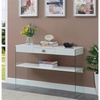image:imageConvenience Concepts SoHo 1Drawer Console Table White