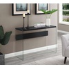 image:imageConvenience Concepts SoHo Console TableDesk Weathered WhiteBlackGlass