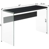 image:imageConvenience Concepts SoHo Console TableDesk Weathered WhiteBlackGlass