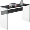 image:imageConvenience Concepts SoHo Console TableDesk Weathered WhiteBlackGlass