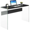 image:imageConvenience Concepts SoHo Console TableDesk Weathered WhiteBlackGlass