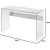 image:imageConvenience Concepts SoHo Console TableDesk Weathered WhiteFaux White Marble
