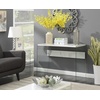 image:imageConvenience Concepts SoHo Console TableDesk Weathered WhiteFaux White Marble