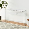 image:imageConvenience Concepts SoHo Console TableDesk Weathered WhiteFaux White Marble