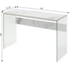 image:imageConvenience Concepts SoHo Console TableDesk Weathered WhiteFaux White Marble