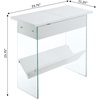 image:imageConvenience Concepts SoHo Flip Top End Table with Charging Station White Faux MarbleWhite