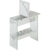 image:imageConvenience Concepts SoHo Flip Top End Table with Charging Station White Faux MarbleWhite Faux Marble