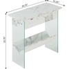 image:imageConvenience Concepts SoHo Flip Top End Table with Charging Station White Faux MarbleWhite Faux Marble