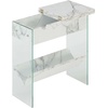 image:imageConvenience Concepts SoHo Flip Top End Table with Charging Station White Faux MarbleWhite Faux Marble