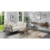 image:imageConvenience Concepts SoHo Glass Coffee Table 40  Modern Living Room Table with Storage Shelf Contemporary Coffee Table for Family Room Weathered WhiteBarnwoodGlass