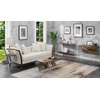 image:imageConvenience Concepts SoHo Glass Coffee Table 40  Modern Living Room Table with Storage Shelf Contemporary Coffee Table for Family Room Weathered WhiteBarnwoodGlass