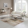 image:imageConvenience Concepts SoHo Glass Coffee Table 40  Modern Living Room Table with Storage Shelf Contemporary Coffee Table for Family Room Weathered WhiteWeathered White