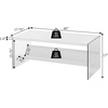image:imageConvenience Concepts SoHo Glass Coffee Table 40  Modern Living Room Table with Storage Shelf Contemporary Coffee Table for Family Room Weathered WhiteBarnwoodGlass