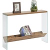 image:imageConvenience Concepts SoHo Glass Console Table 42  Modern Sofa Table with Storage Shelf Narrow Entryway Hall Table for Living Room Display Accent Table Barnwood