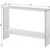 image:imageConvenience Concepts SoHo Glass Console Table 42  Modern Sofa Table with Storage Shelf Narrow Entryway Hall Table for Living Room Display Accent Table WhiteWhiteGlass