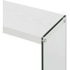 image:imageConvenience Concepts SoHo Glass Console Table 42  Modern Sofa Table with Storage Shelf Narrow Entryway Hall Table for Living Room Display Accent Table WhiteWhiteGlass