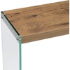 image:imageConvenience Concepts SoHo Glass Console Table 42  Modern Sofa Table with Storage Shelf Narrow Entryway Hall Table for Living Room Display Accent Table Barnwood