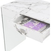 image:imageConvenience Concepts SoHo Glass Desk with Charging Station 42 Faux White MarbleFaux White Marble