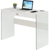 image:imageConvenience Concepts SoHo Glass Desk with Charging Station 42 White