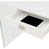image:imageConvenience Concepts SoHo Glass Desk with Charging Station 42 White