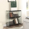 image:imageConvenience Concepts Soho Bookcase White  GlassWeathered Gray  Glass
