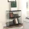 image:imageConvenience Concepts Soho Bookcase White  GlassWeathered Gray  Glass