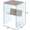 image:imageConvenience Concepts Soho End Table Sandstone  GlassSandstone  Glass