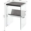 image:imageConvenience Concepts Soho End Table Sandstone  GlassWeathered Gray