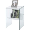 image:imageConvenience Concepts Soho End Table Sandstone  GlassWhiteGlass