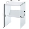image:imageConvenience Concepts Soho End Table Sandstone  GlassWhiteGlass