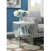 image:imageConvenience Concepts Soho End Table Sandstone  GlassWhiteGlass
