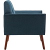 image:imageConvenience Concepts Take a Seat Andy Mid Century Modern Accent Lounge Armchair 30  Contemporary Lounge Chair for Living Room Bedroom Dark Blue FabricEspressoDark Blue FabricEspresso