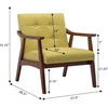 image:imageConvenience Concepts Take a Seat Chairs Bumblebee Yellow FabricEspressoBumblebee Yellow FabricEspresso