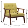 image:imageConvenience Concepts Take a Seat Chairs Bumblebee Yellow FabricEspressoBumblebee Yellow FabricEspresso